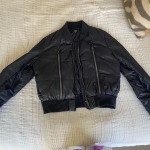 Alo Women's Black Bomber Jacket